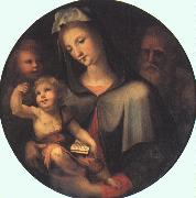 BECCAFUMI, Domenico The Holy Family with Young Saint John dfg oil on canvas